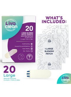 LivaClean Aclean Large Hydrocolloid Acne Patches For Pore Spots Nose Face Cystic Pimple Zit Patch Big Pimple Patches Hydrocolloid Bandages Strips  - Image 2
