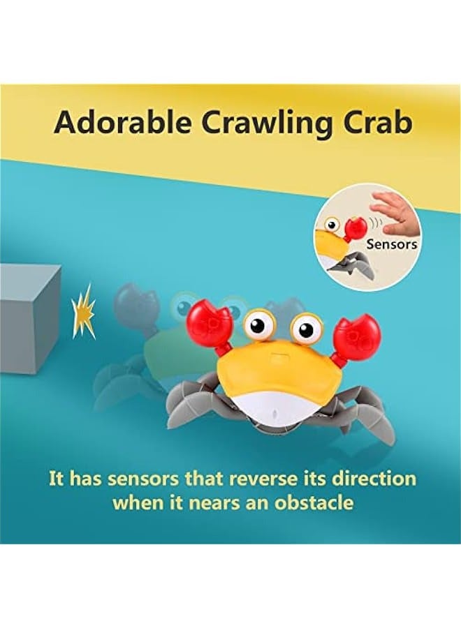DURKU Crawling Crab Baby Toys: Tummy Time Toys, Walking, Dancing, Cute Essentials, Electric Induction Sensory Gadgets for Toddler Boys and Girls - Image 2