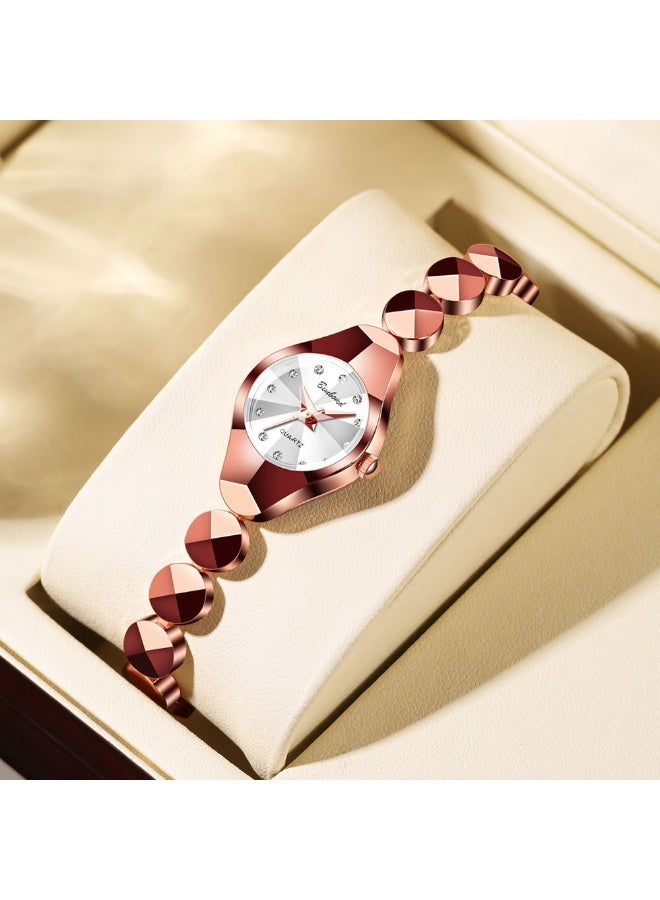 BINBOND Women's Steel Strap Quartz Watch Waterproof Elegant Watch Ladies Gifts - Image 2