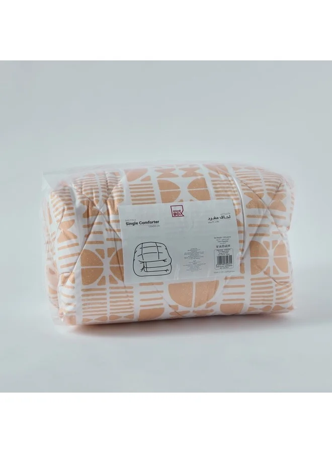 Home Box Matrix Coral Microfiber Single Comforter 220 x 135 cm