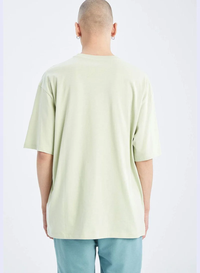 DeFacto Oversize Fit Short Sleeve Slogan Print T-Shirt