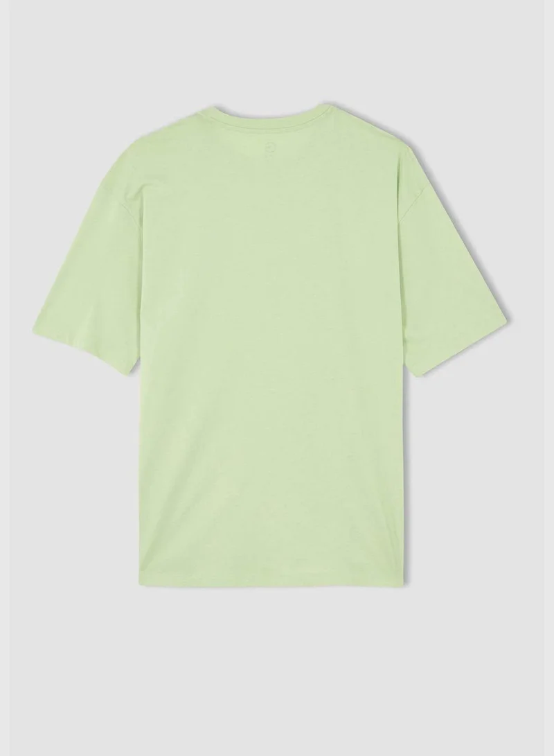 DeFacto Oversize Fit Short Sleeve Slogan Print T-Shirt