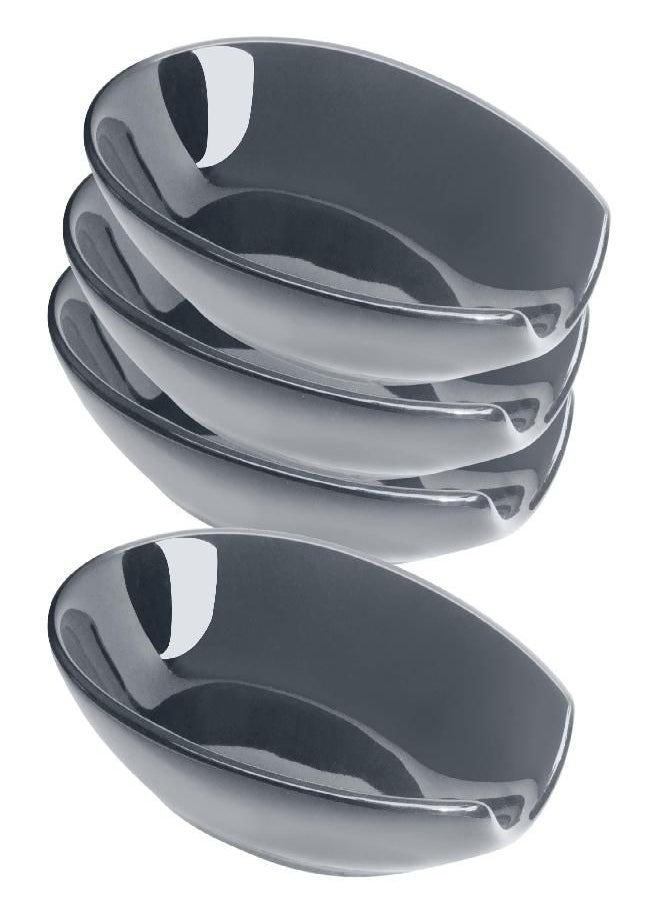 Oggi - OGGI Spooner Ceramic Spoon Rest- Set of 4 - Spoon Rest for Stove Top, Spoon Holder for Countertop, Kitchen Decor for Counter, Coffee Bar Accessories, Slate Blue - Image 1