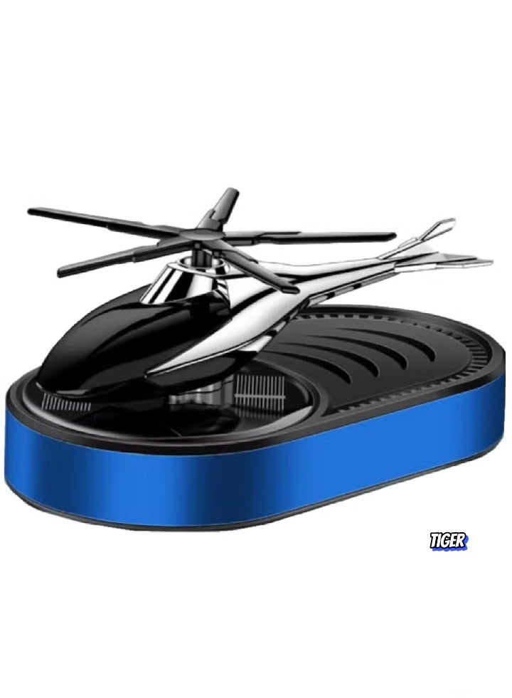 TIGER Car Air Freshener Mini Helicopter Rotating Solar Airplane, Solar-Powered Car Freshener, Rotating Design for Fresh Scents, Stylish Car Decor, Eco-Friendly, Ideal for Cars, Trucks, and Offices  - Image 1