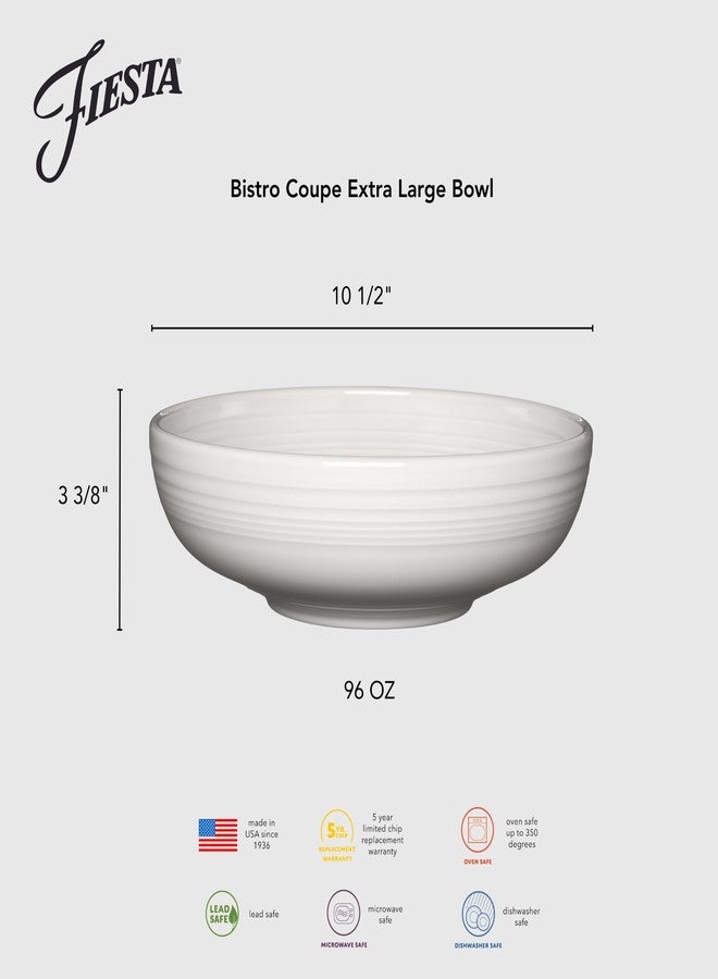 Fiesta® Bistro Coupe Extra Large Bowl 96 oz - Durable Ceramic, Lead-Safe, Dishwasher/Microwave/Oven Safe - Made in USA - Scarlet - Image 2