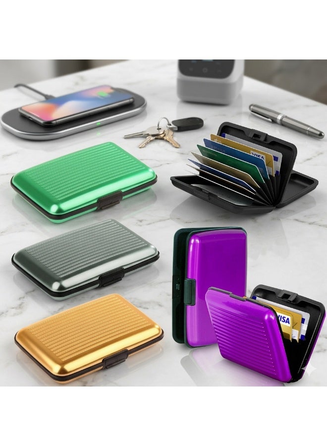 RFID Blocking Slim Credit Card Holder Wallet – Assorted Colors (Color Selected at Random) - Image 4