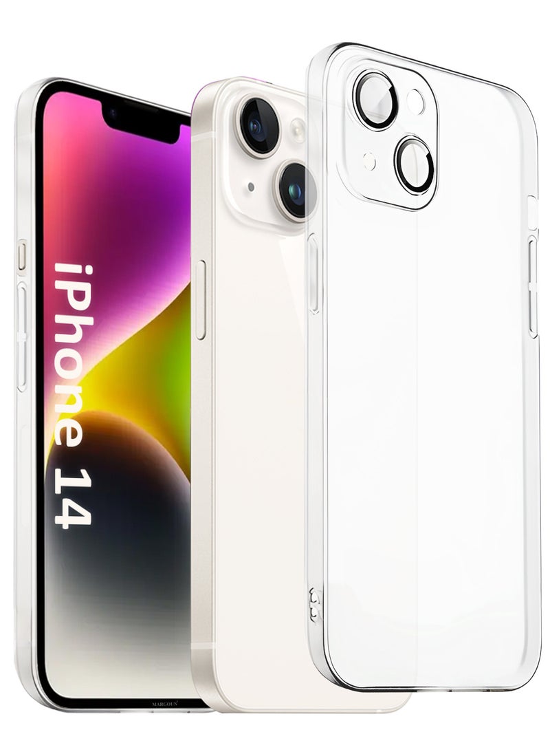 CATANES (for iPhone 14) Case Cover Air Skin Series Back Cover Sturdy Durable Thin Case Drop Protection Cover - Transparent White  - Image 2