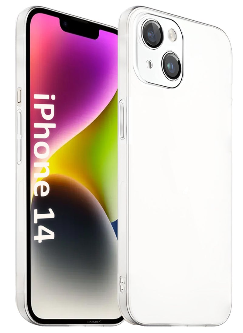 CATANES (for iPhone 14) Case Cover Air Skin Series Back Cover Sturdy Durable Thin Case Drop Protection Cover - Transparent White  - Image 1