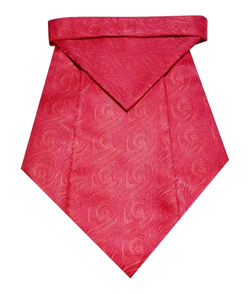 Riyasat Self Design Micro Fiber Cravat Tie with Pocket Square - Image 1