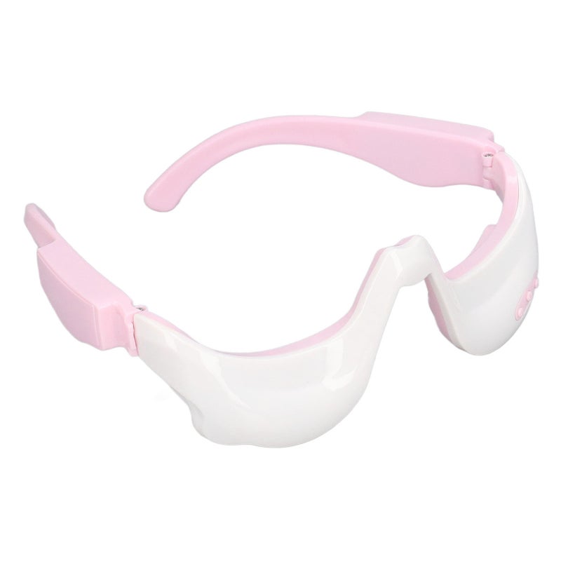 Eye Massager USB Charging Adjustable Hot Compress Vibration Eye Massage Device for Dark Circles Eye Bags White - Image 1