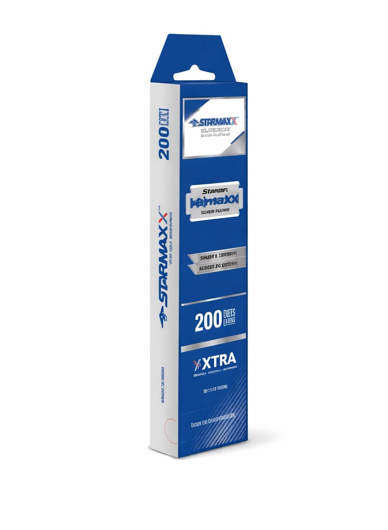 STARMAXX SMS1000G Superior Stainless Double Edge Razor Blades, Pillar Pack of 100 count