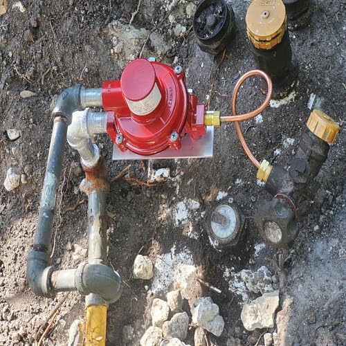 MCAMPAS 15" Copper Propane Pigtail Hose, POL (CGA-510) x 1/4" NPT Male, 1100000 BTU, For 5–100lb LP Tank To Integral Stage Regulator - Image 3