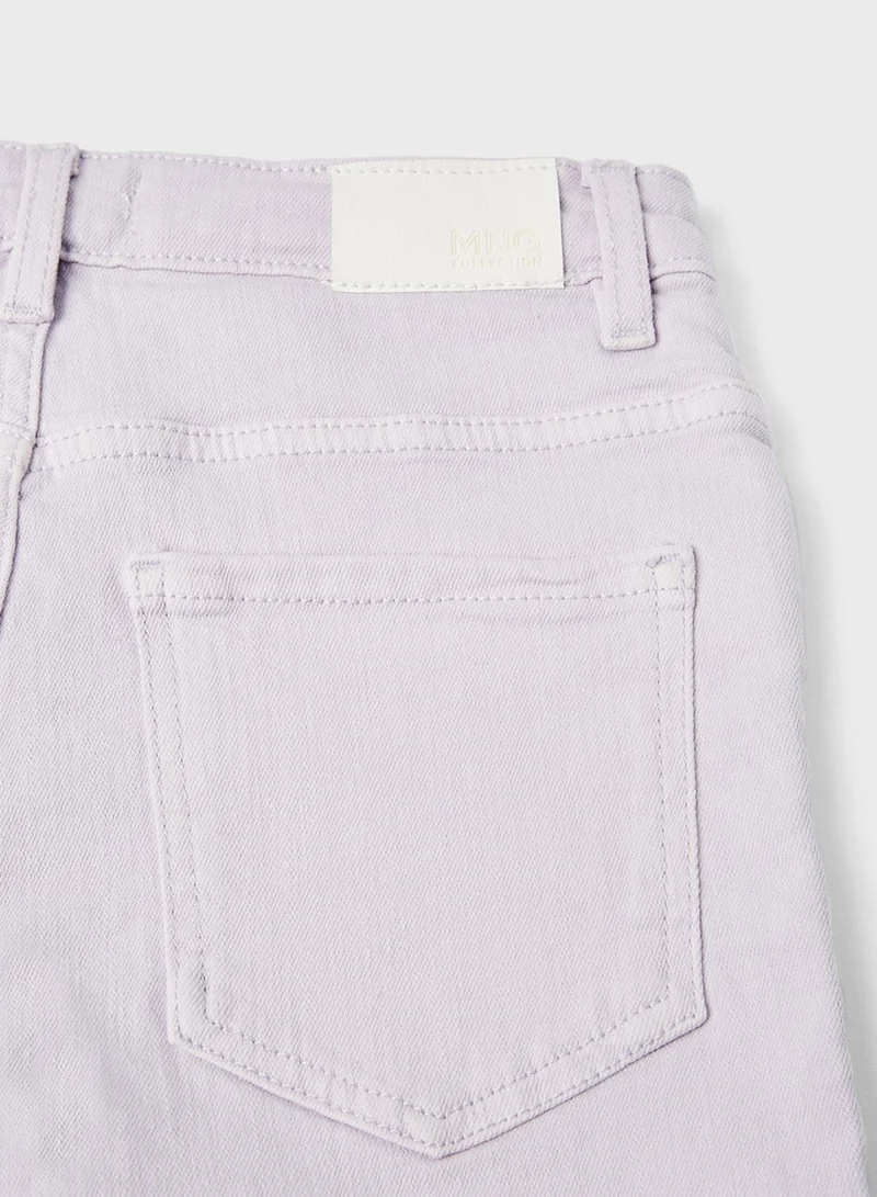 MANGO Youth Teen Buttoned Denim Shorts