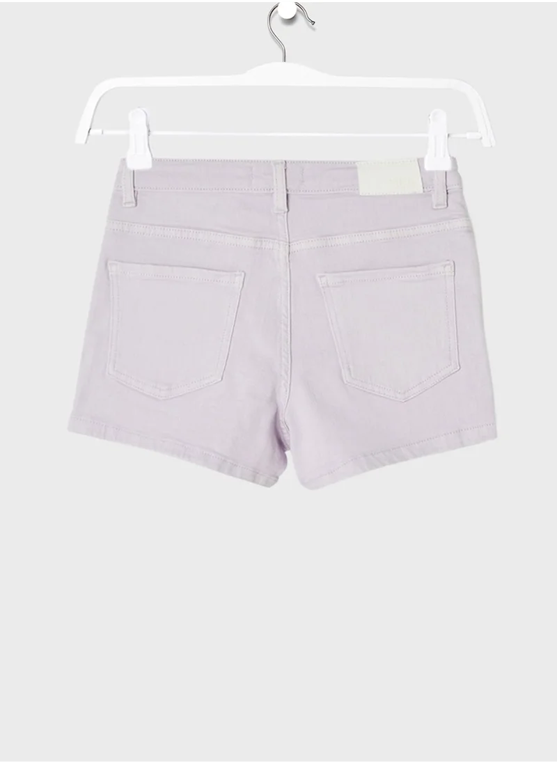 MANGO Youth Teen Buttoned Denim Shorts