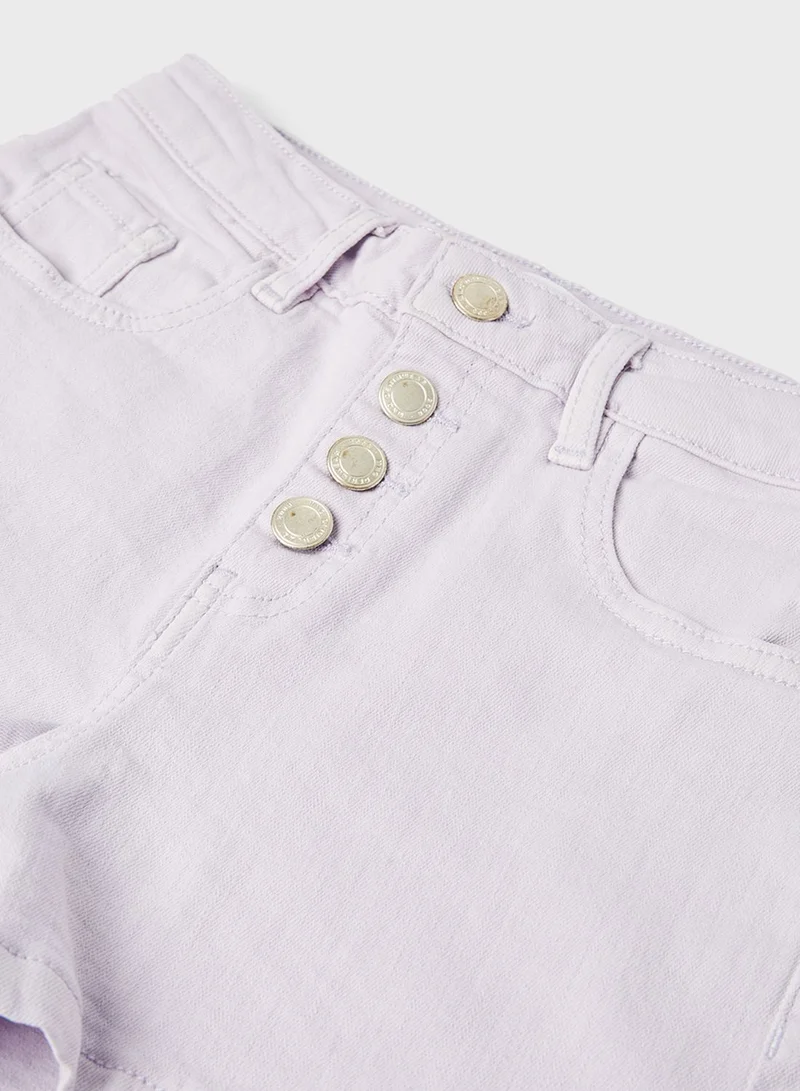 MANGO Youth Teen Buttoned Denim Shorts