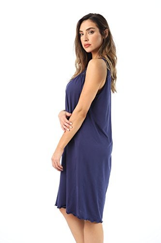 Dreamcrest 1541B-Navy-L Nightgown/Women Sleepwear/Sleep Dress - Image 2