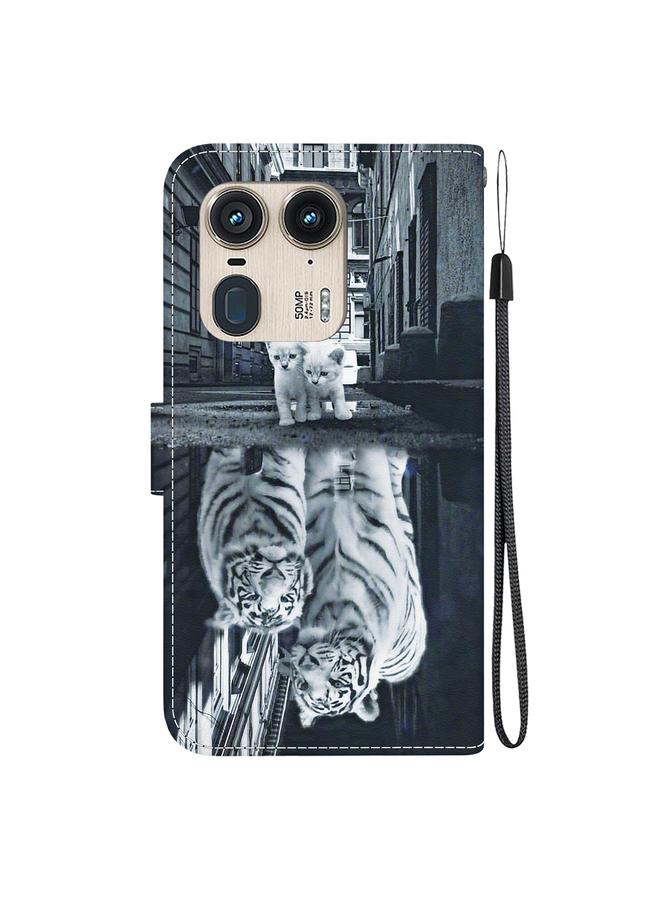 erorex Case For Motorola Edge 50 Ultra Crystal Texture Colored Drawing Leather Phone Case - Image 4