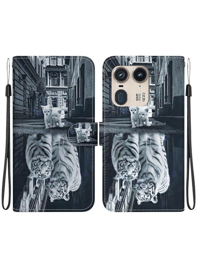 erorex Case For Motorola Edge 50 Ultra Crystal Texture Colored Drawing Leather Phone Case - Image 1