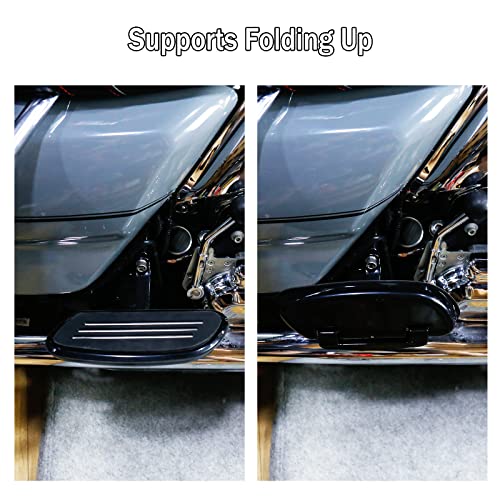 VASTMT Motorcycle Footboards Passenger Floorboard and Mount Kit Fit for Harley Touring Road King Road Glide Street Glide Electra Glide CVO 1993-Up - Image 3