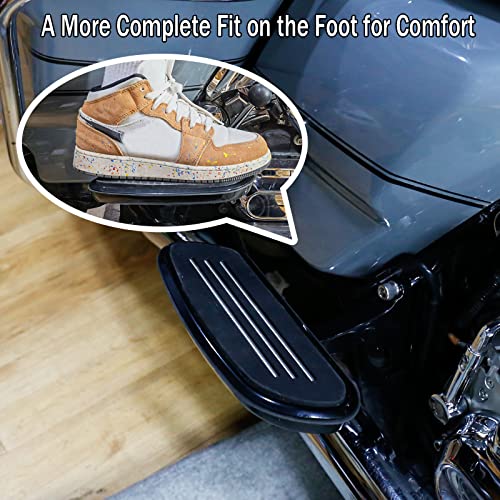 VASTMT Motorcycle Footboards Passenger Floorboard and Mount Kit Fit for Harley Touring Road King Road Glide Street Glide Electra Glide CVO 1993-Up - Image 2