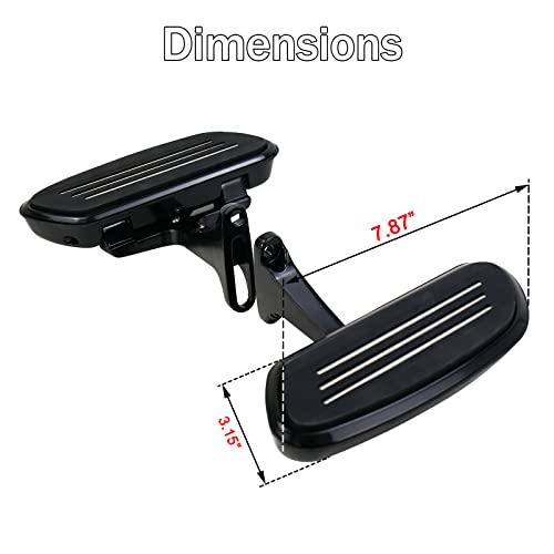 VASTMT Motorcycle Footboards Passenger Floorboard and Mount Kit Fit for Harley Touring Road King Road Glide Street Glide Electra Glide CVO 1993-Up - Image 5