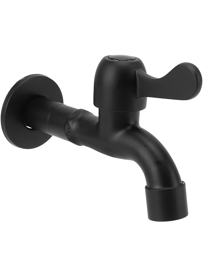 The Bros Black Matte Water Faucet Stainless Steel Drinking Water Kitchen Sink Faucets, 304 Single Hole Bathroom Waterfall Faucet, Brass Vanity Lavatory Vessel Commercial Water Faucet (for Mop Pool) - Image 1