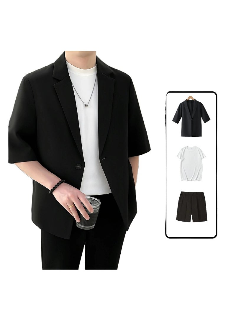 Shougu Thin Ice Silk Short-sleeved Suit Set  - Image 1