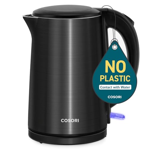 COSORI Electric Kettle, Cool-Touch Double Wall Stainless Steel Insulated, Automatic Shut Off & Boil-Dry Protection, Durable Tea Kettle Boiler & Heater, 1.5L/1500W, Black - Image 1