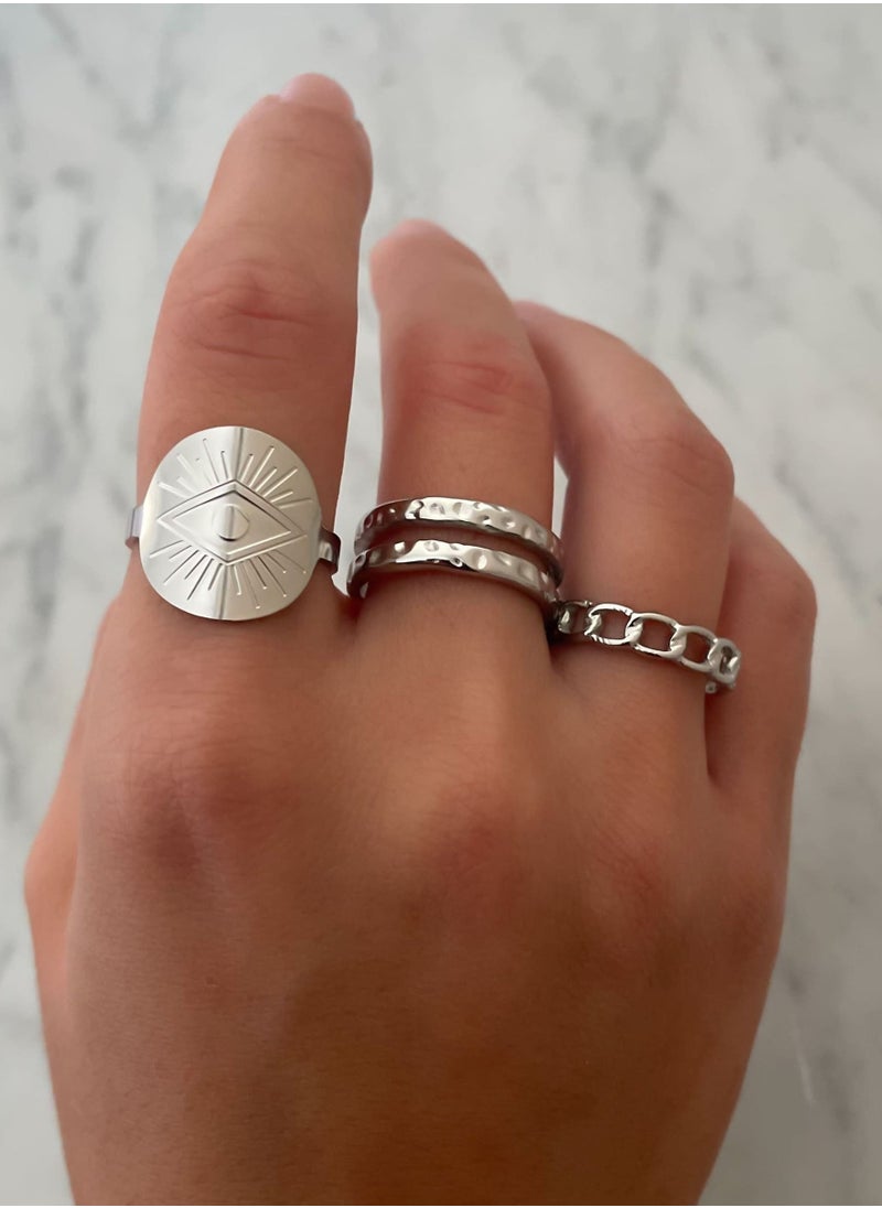 Clé de Lune Eye of the Sun Ring - Silver  - Image 2