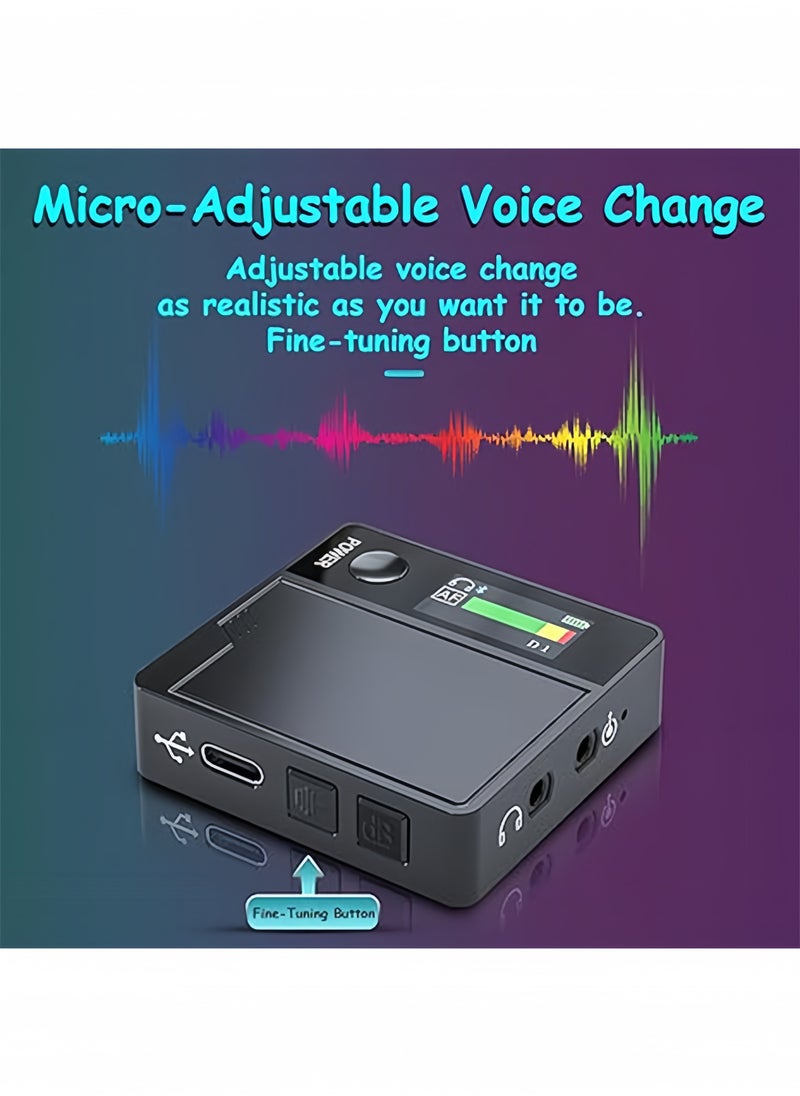 DAREU Mini Voice Changer Sound Card – Handheld Portable Live Voice Modulator with Color Screen and 11 Sound Effects – Plug & Play Microphone Voice-Changing Device for Streaming, Gaming, Karaoke  - Image 5