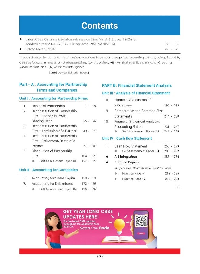 Oswaal CBSE Question Bank Class 12 Accountancy, Chapterwise and Topicwise Solved Papers For Board Exams 2025