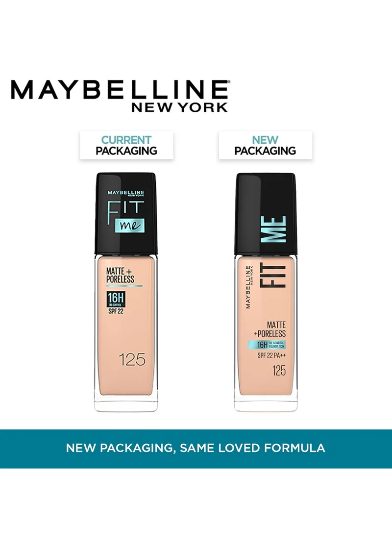 ميبلين نيويورك كريم أساس فيت مي مطفي لإخفاء المسام بمعامل حماية من الشمس، درجة 125