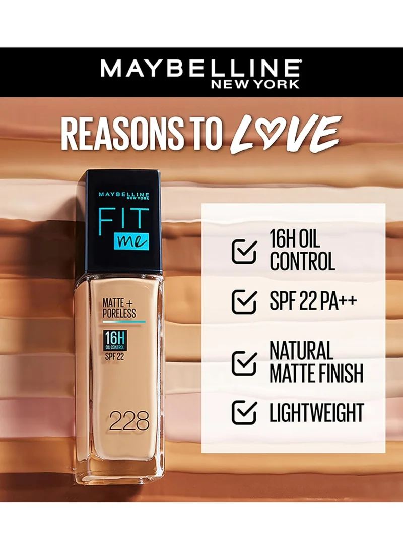Maybelline New York  Fit Me Foundation Matte Poreless Spf 125 for Women | Best Price UAE