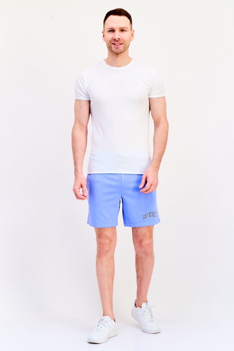 GAP Men Graphic Print Basic Shorts, Light Blue - Image 3