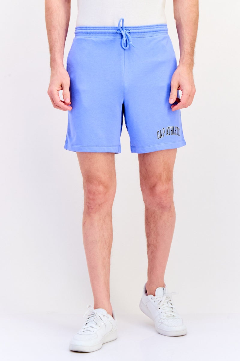 GAP Men Graphic Print Basic Shorts, Light Blue - Image 1