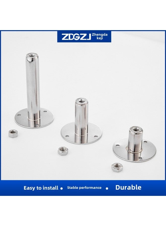 304 Stainless Steel Adjusting Pipe Clamp Base Fixed Pipe Support Frame Polished Adjustable Height Chassis Bracket-Model:350mm  - Image 2
