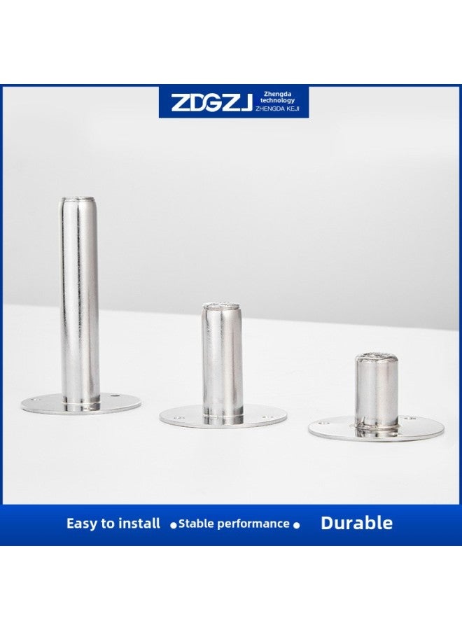 304 Stainless Steel Adjusting Pipe Clamp Base Fixed Pipe Support Frame Polished Adjustable Height Chassis Bracket-Model:350mm  - Image 3