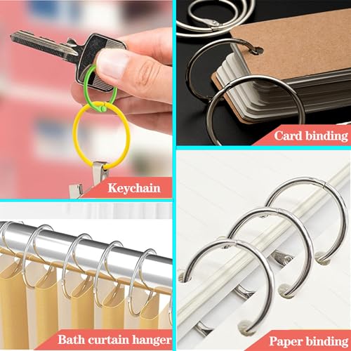 JANCAN 50 Pack 1 Inch Binder Rings, Metal Loose Leaf Book Rings, Sturdy Small Ring Clips for Index Cards,Key,Office,School,Home Crafts Ornaments and DIY Arts - Image 5