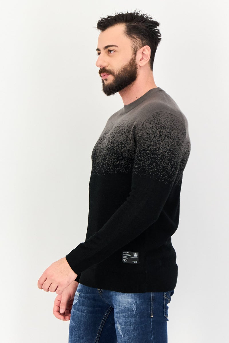 SELECTED Men Crew Neck Knitted Sweater, Multicolor - Image 2
