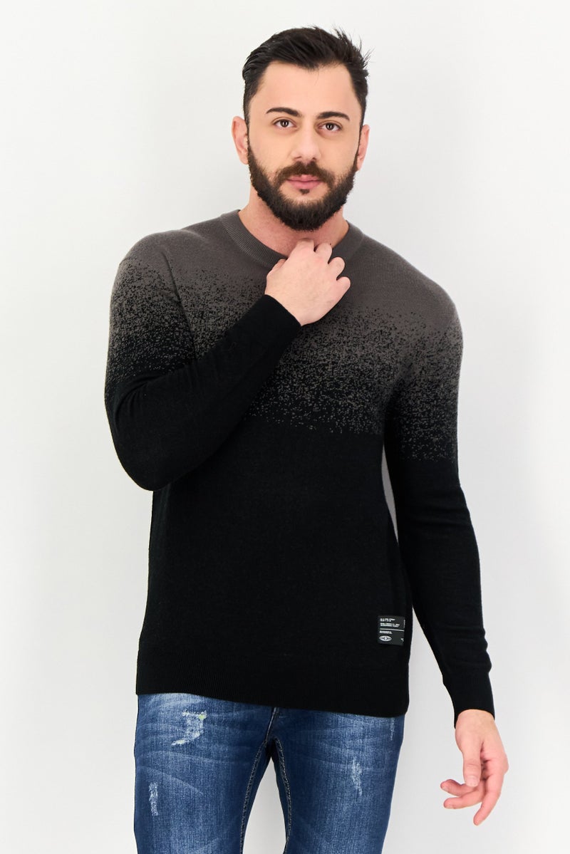 SELECTED Men Crew Neck Knitted Sweater, Multicolor - Image 1