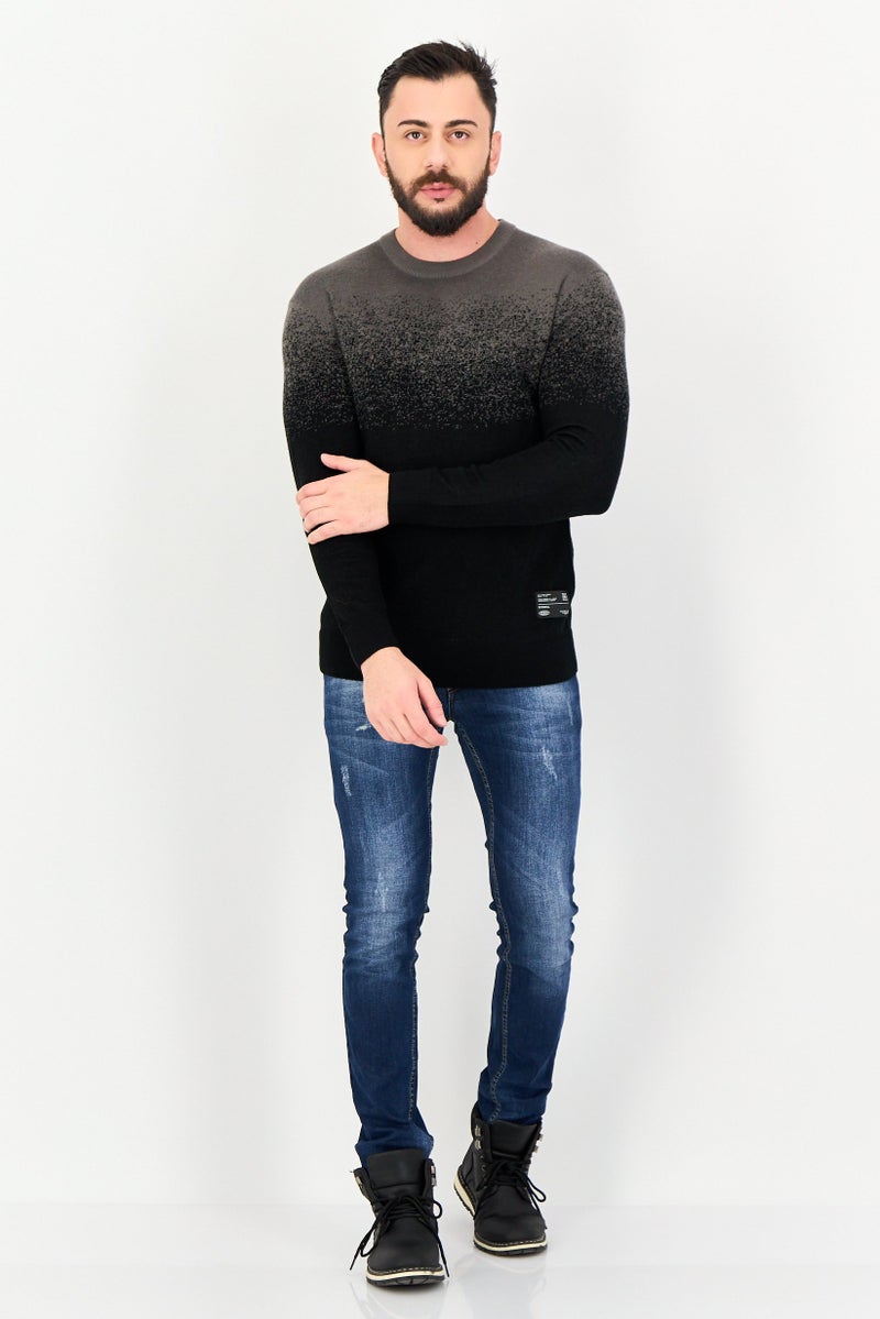 SELECTED Men Crew Neck Knitted Sweater, Multicolor - Image 4