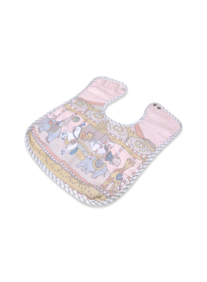 Masilo 100% Organic Ultrasoft Terry and Bamboo Classic Bib for Newborn Baby-Soft Large Classic Bib-Reusable Bib for Toddlers-Absorbent & Soft Bibs for Teething Babies,1 x Classic Bib - Carnival Pink - Image 2