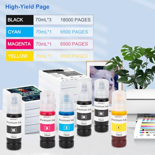 imtfzct Replacement for Epson T522 522 Ink Refill Bottles for ET-2803 ET-2720 ET4800 ET-2800 ET-2760 ET-4760 ET-2750 ET-3760 ET-2850 ET-15000 ET-4700 ST-4000 ST-2000 ET-3710 Printer(3BK C M Y) - Image 3