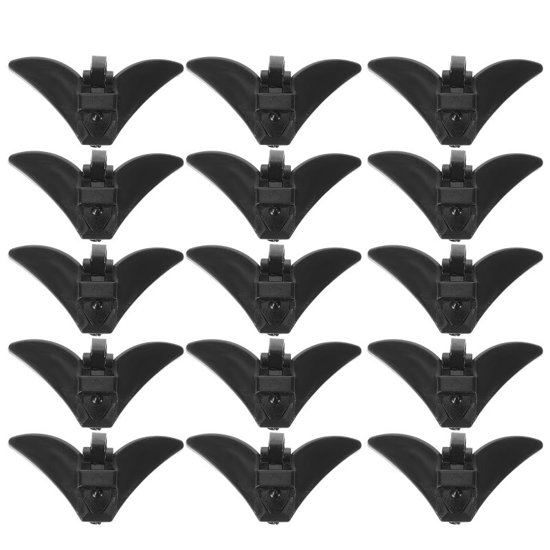 15pcs Men Tie Clip: Necktie Clips Collar Clasp - Bowtie Fastener Accessories For Weddings Parties Business Formal Outfits - Diy Bowtie Hardware Black - Image 1