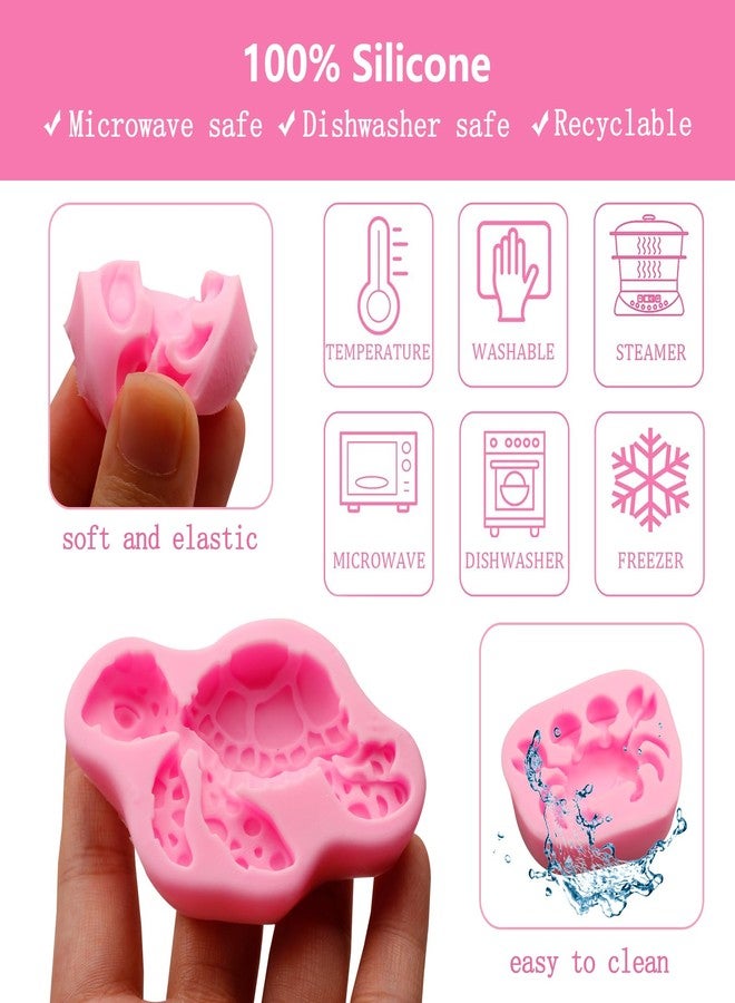 Xcake Lcook 4 Packs Marine Turtle Fondant Silicone Molds, Seahorse Chocolate Baking Molds Crab Fondant Mold for Sea Theme Sea Animal Cake Decoration Cupcake Toppers Cookie Clay - Image 3