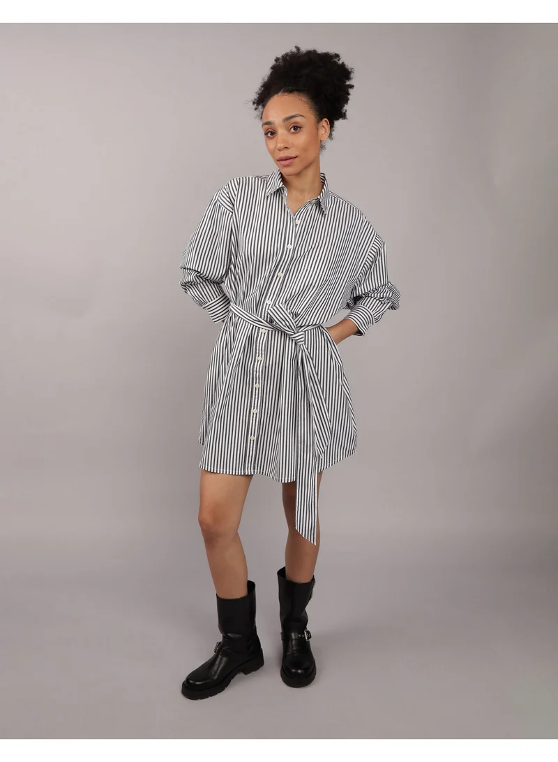 American Eagle Striped Shirtdress Dress