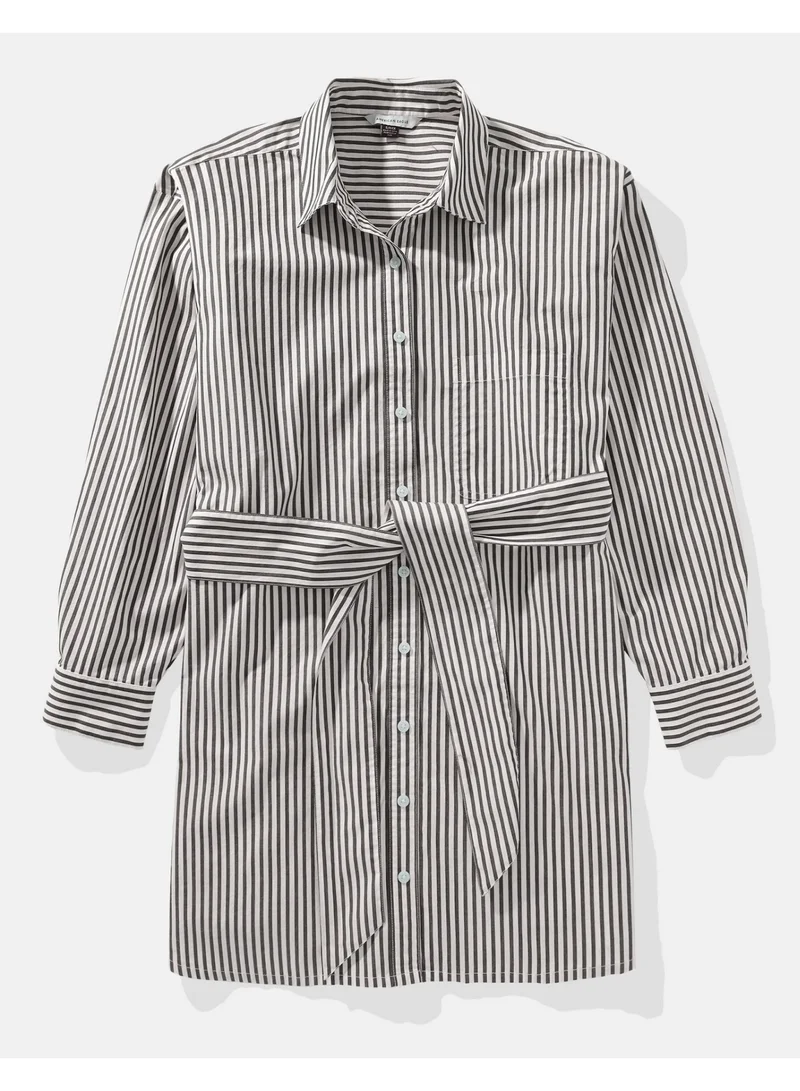 American Eagle Striped Shirtdress Dress