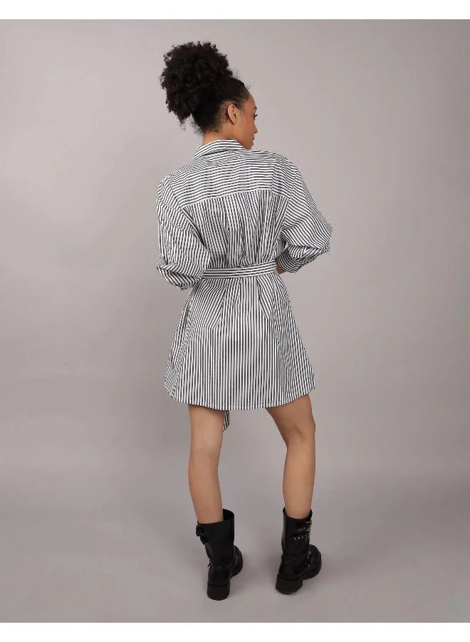 American Eagle Striped Shirtdress Dress