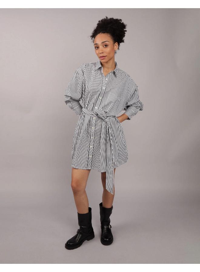 American Eagle Striped Shirtdress Dress - Image 1