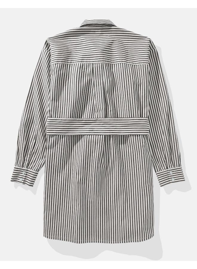 American Eagle Striped Shirtdress Dress - Image 2